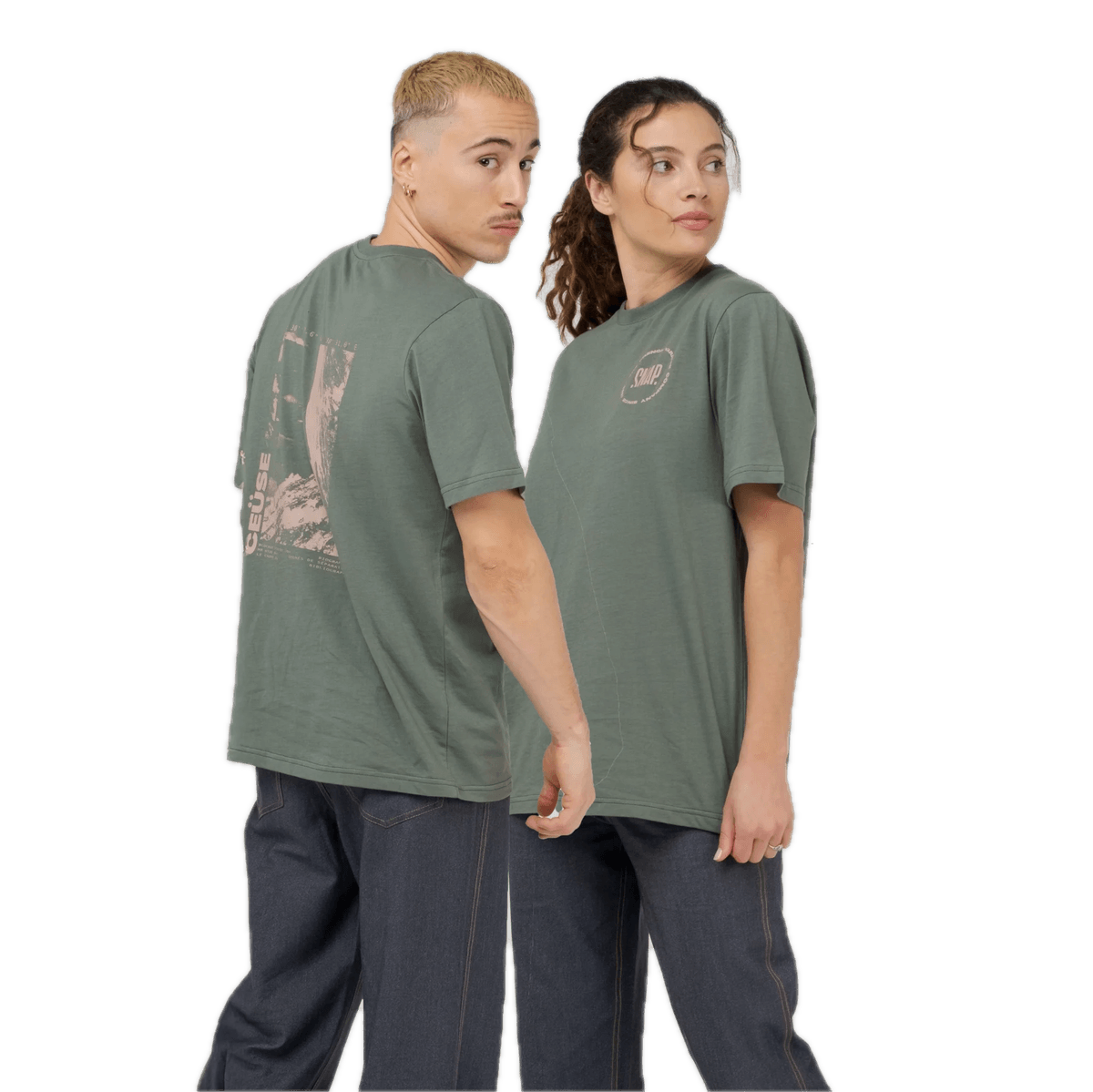 Snap X Ceuse T-shirt dark khaki
